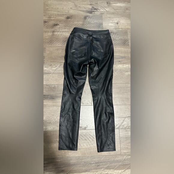 NWOT Spanx Leather-Like Ankle Skinny Pant Black S - Picture 6 of 6